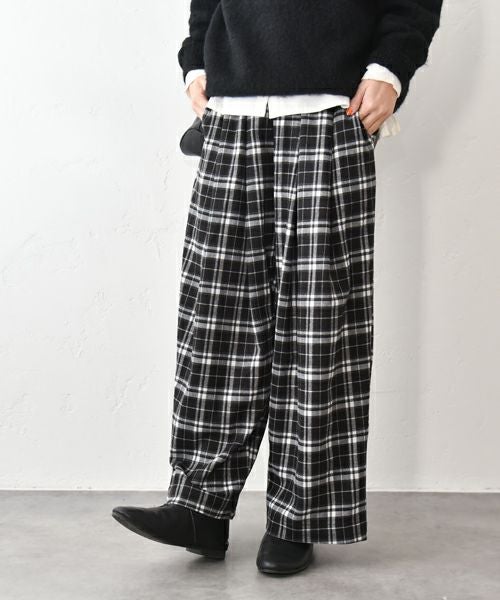 hagumu｜チェックイージータックパンツ [[95269081]][C]