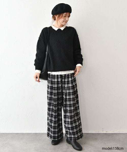 hagumu｜チェックイージータックパンツ [[95269081]][C]