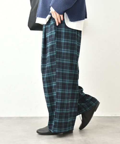 hagumu｜チェックイージータックパンツ [[95269081]][C]