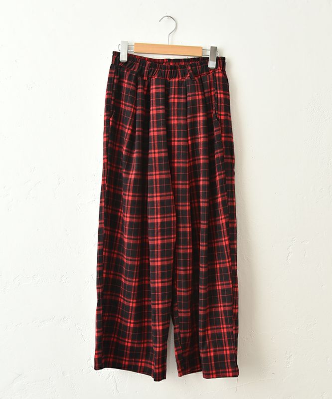 hagumu｜チェックイージータックパンツ [[95269081]][C]