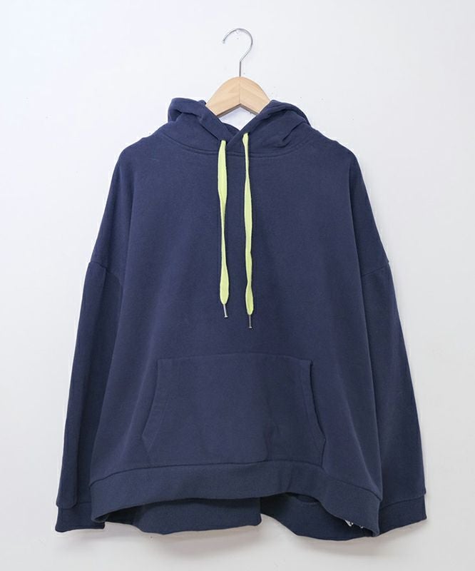 Our.｜裏起毛スウェット　配色ストリングパーカー [[C-9046]][C]