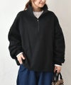 IN THE MARKET｜ハーフジップ裏起毛スウェット （裾ドローコード付き）[[C-2440]][C]