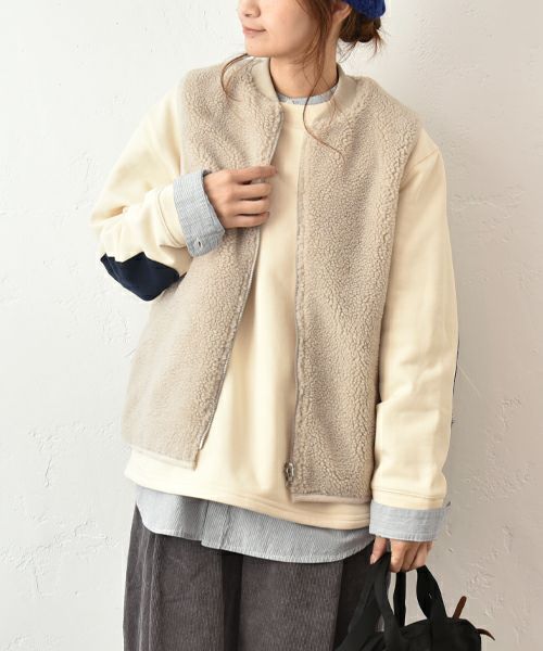 Our.｜ボア×ナイロン　リバーシブルベスト [[C-9049]][C]