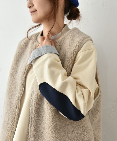 Our.｜ボア×ナイロン　リバーシブルベスト [[C-9049]][C]