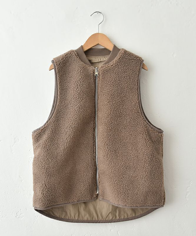  Our.｜ボア×ナイロン　リバーシブルベスト [[C-9049]][C]