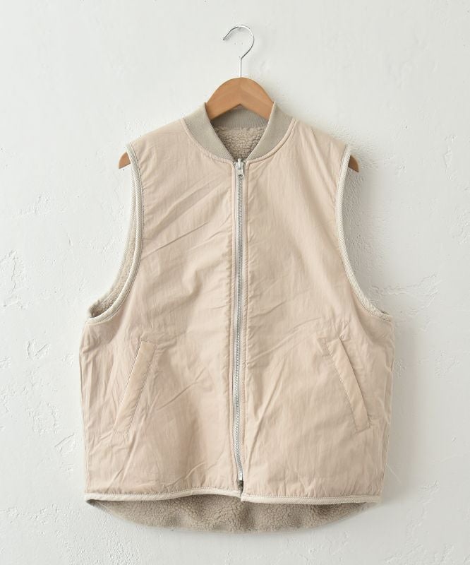  Our.｜ボア×ナイロン　リバーシブルベスト [[C-9049]][C]