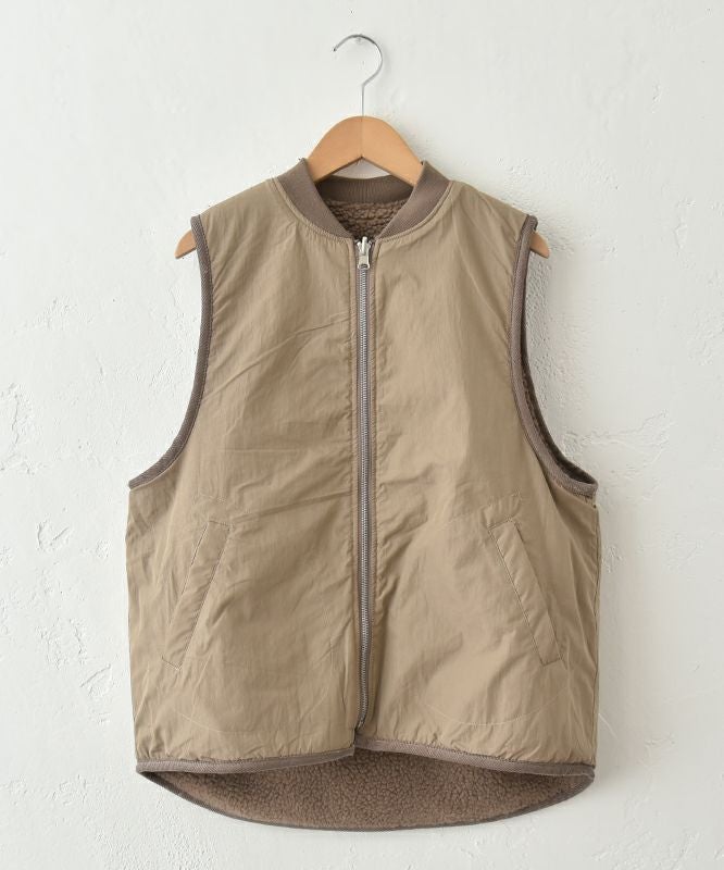  Our.｜ボア×ナイロン　リバーシブルベスト [[C-9049]][C]