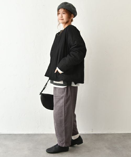 hagumu｜中綿ノーカラーブルゾン [[C-757]][C]