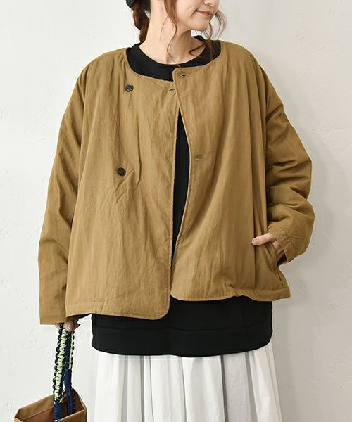 hagumu｜中綿ノーカラーブルゾン [[C-757]][C]