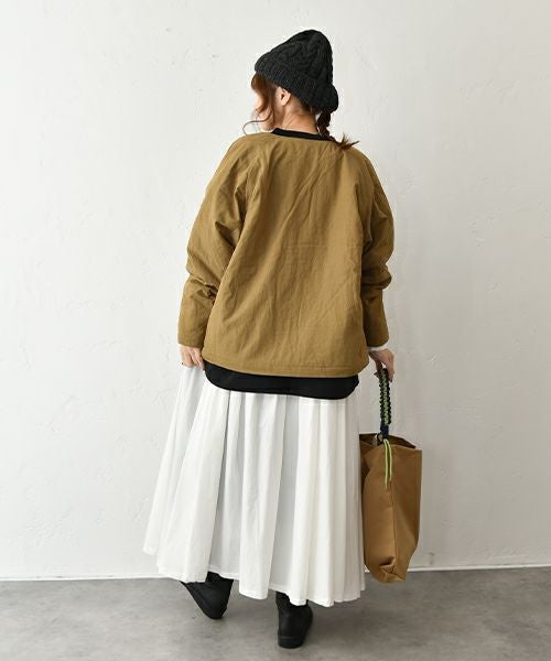 hagumu｜中綿ノーカラーブルゾン [[C-757]][C]