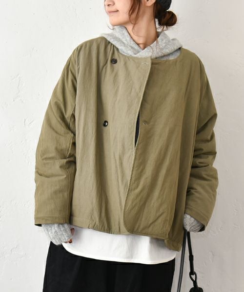 hagumu｜中綿ノーカラーブルゾン [[C-757]][C]