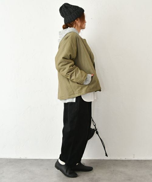 hagumu｜中綿ノーカラーブルゾン [[C-757]][C]