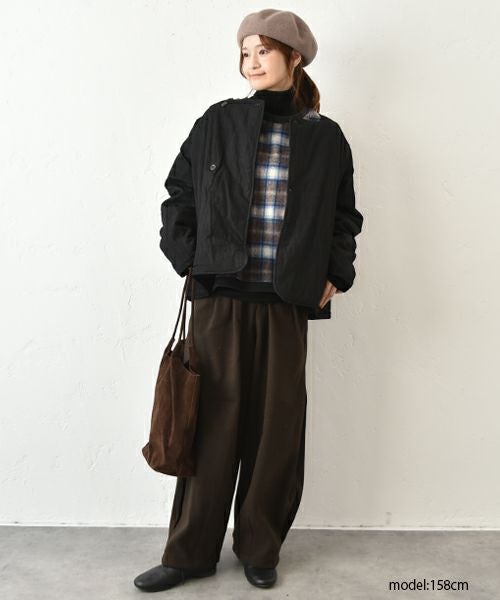 hagumu｜中綿ノーカラーブルゾン [[C-757]][C]