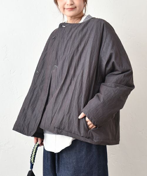 hagumu｜中綿ノーカラーブルゾン [[C-757]][C]