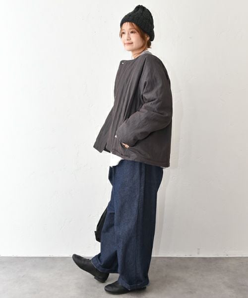 hagumu｜中綿ノーカラーブルゾン [[C-757]][C]