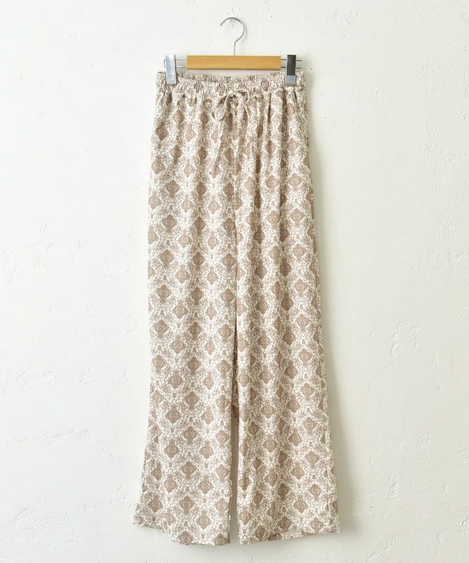HUMS｜ダマスク柄細コールストレートパンツ [[C-5108]][C]