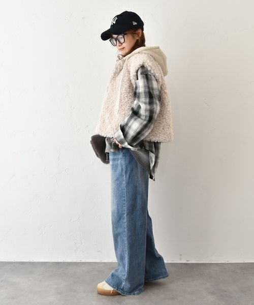 HUMS｜ボアショートベスト [[8004526]][C]