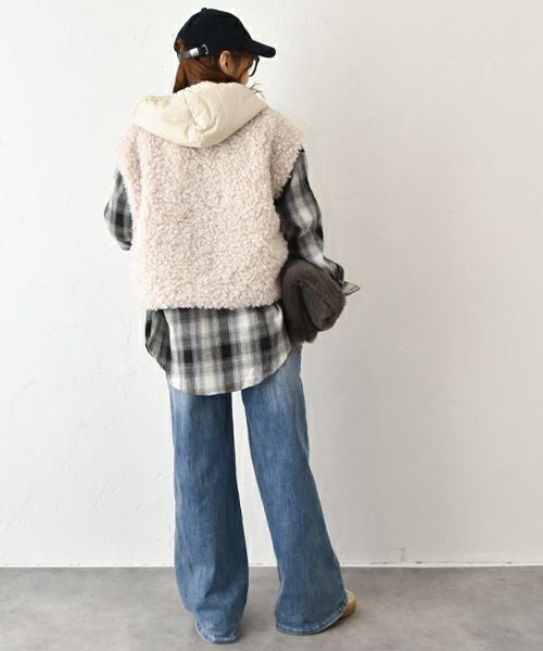 HUMS｜ボアショートベスト [[8004526]][C]