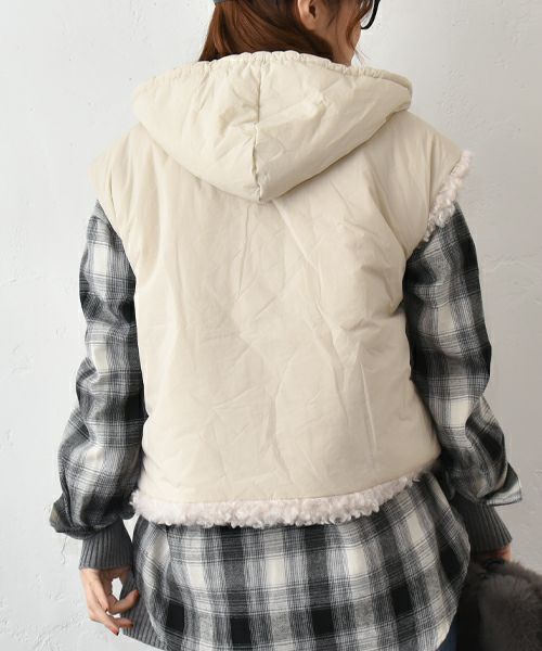 HUMS｜ボアショートベスト [[8004526]][C]