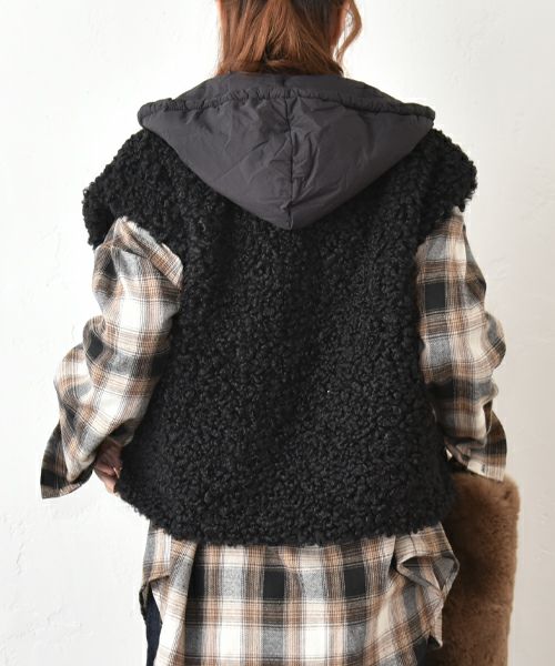 HUMS｜ボアショートベスト [[8004526]][C]