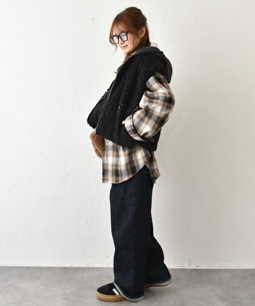 HUMS｜ボアショートベスト [[8004526]][C]HUMS｜ボアショートベスト [[8004526]][C]