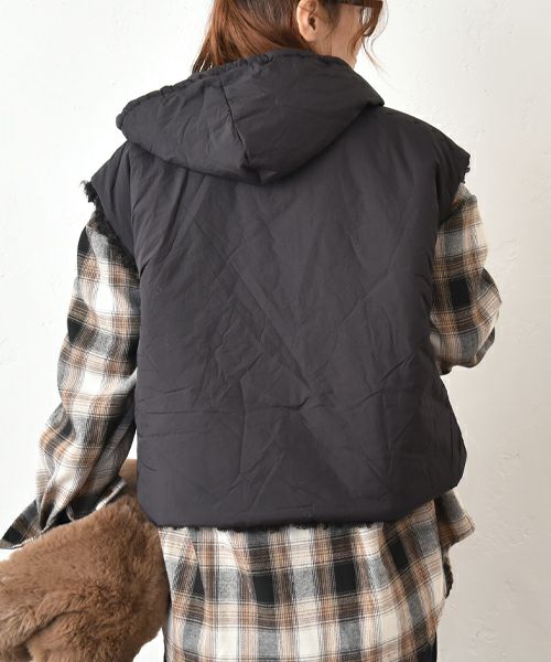 HUMS｜ボアショートベスト [[8004526]][C]