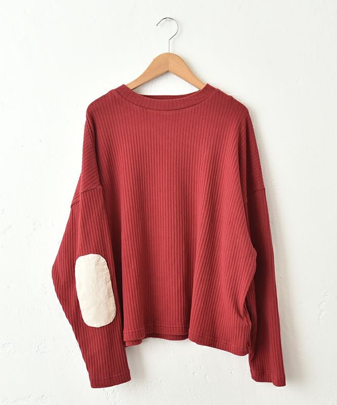 Our.｜Ｌボパッチ付きリブカットソー [[131336H]][C]