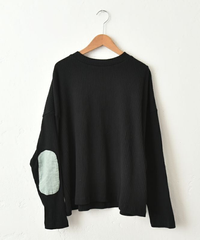 Our.｜Ｌボパッチ付きリブカットソー [[131336H]][C]