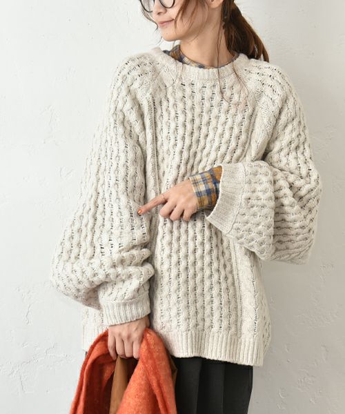 Our.｜ケーブル編みざっくりニットプルオーバー [[MT-0483]][C]