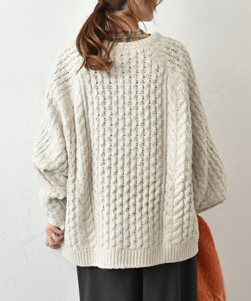 Our.｜ケーブル編みざっくりニットプルオーバー [[MT-0483]][C]