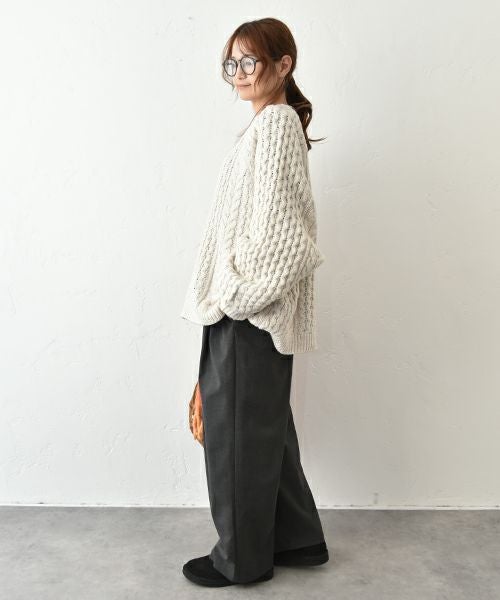 Our.｜ケーブル編みざっくりニットプルオーバー [[MT-0483]][C]