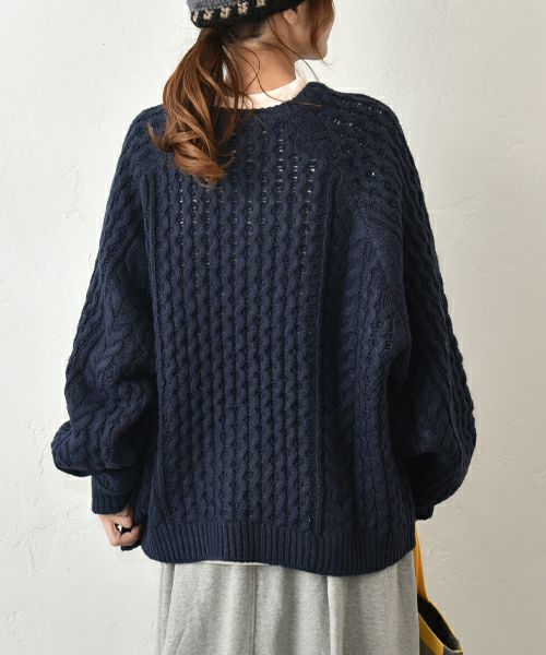Our.｜ケーブル編みざっくりニットプルオーバー [[MT-0483]][C]