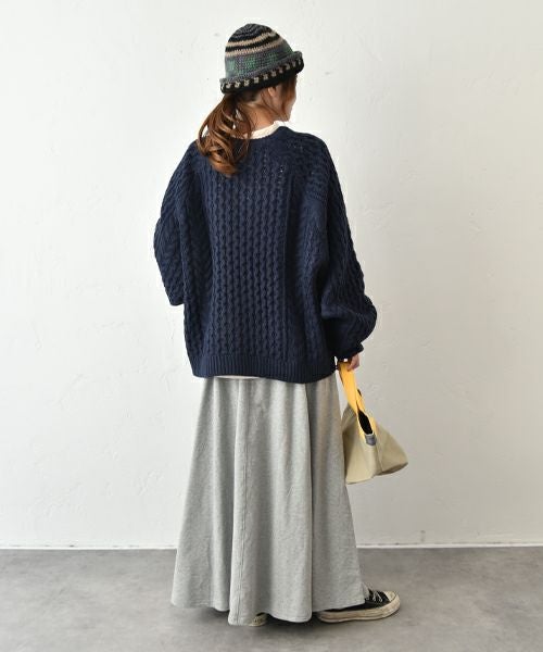 Our.｜ケーブル編みざっくりニットプルオーバー [[MT-0483]][C]