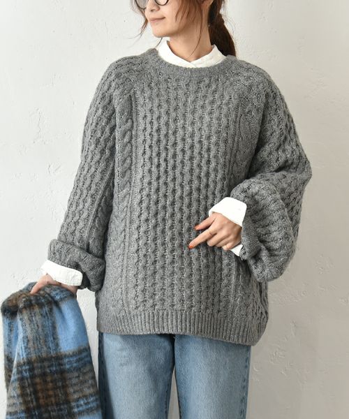 Our.｜ケーブル編みざっくりニットプルオーバー [[MT-0483]][C]
