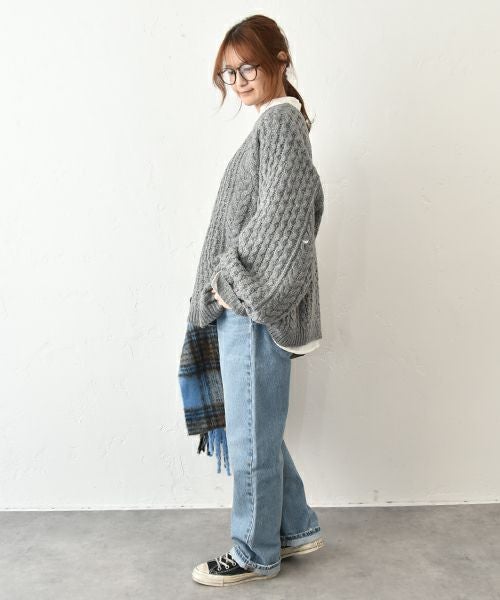 Our.｜ケーブル編みざっくりニットプルオーバー [[MT-0483]][C]
