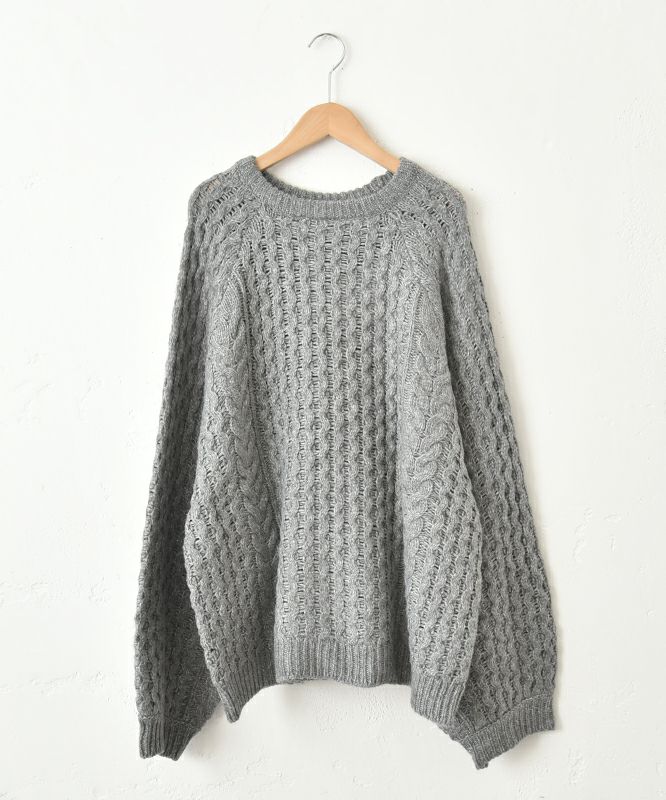 Our.｜ケーブル編みざっくりニットプルオーバー [[MT-0483]][C]