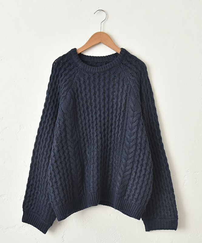 Our.｜ケーブル編みざっくりニットプルオーバー [[MT-0483]][C]