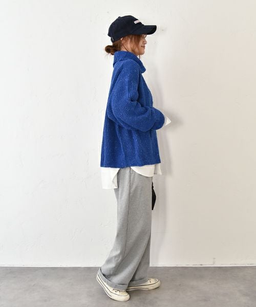 Our.｜ハーフジップリブ編みニットプルオーバー [[MT-0492]][C]