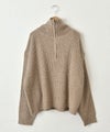  Our.｜ハーフジップリブ編みニットプルオーバー [[MT-0492]][C]