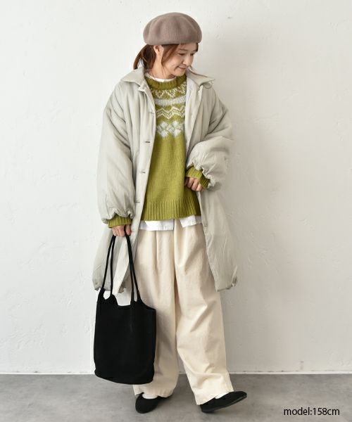 hagumu｜中綿ミドルコート [[CPMA-0472]][C]