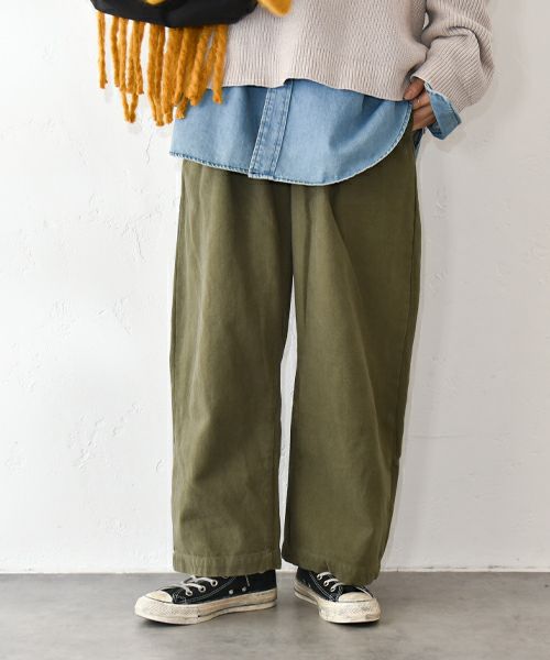 Our.｜綿起毛タックパンツ [[131338H]][C]