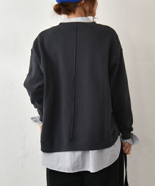 her.｜ヘムラウンドプリントスウェットプルオーバー [[MA-513026]][C]