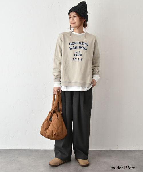 her.｜ヘムラウンドプリントスウェットプルオーバー [[MA-513026]][C]