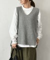 her.｜リブ編み　サイドスリットベスト [[MA-36224]][C]