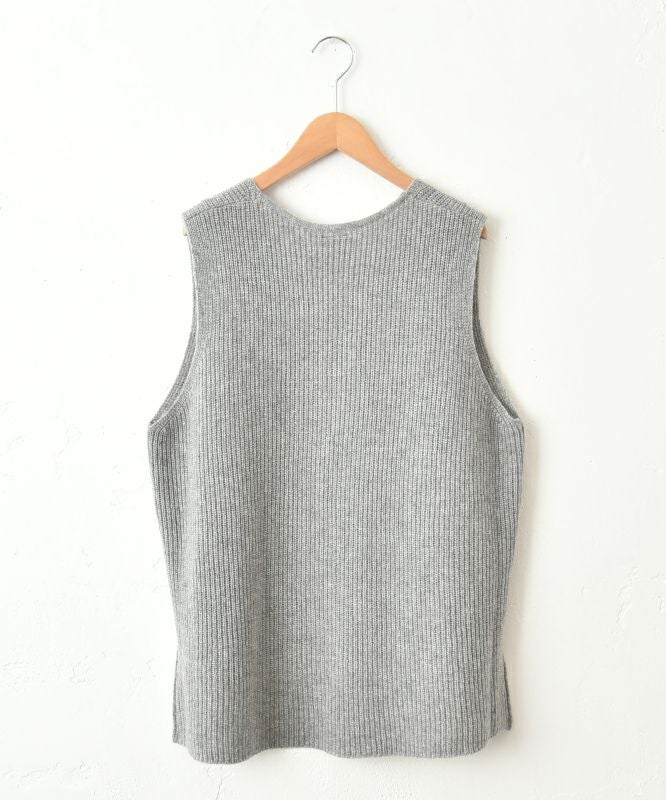  her.｜リブ編み　サイドスリットベスト [[MA-36224]][C]