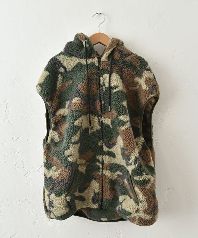  IN THE MARKET｜カモフラ柄ボアベスト [[C-2517]][C]