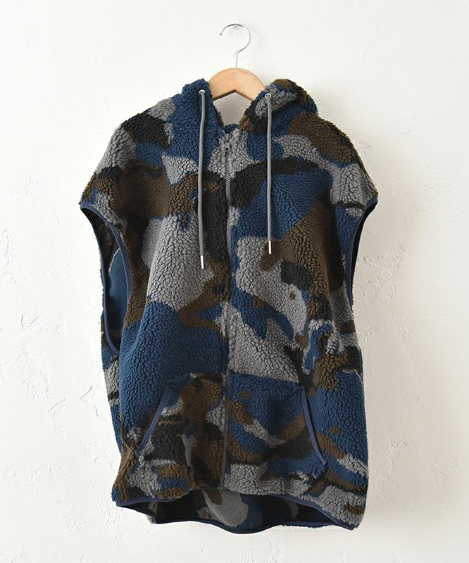  IN THE MARKET｜カモフラ柄ボアベスト [[C-2517]][C]