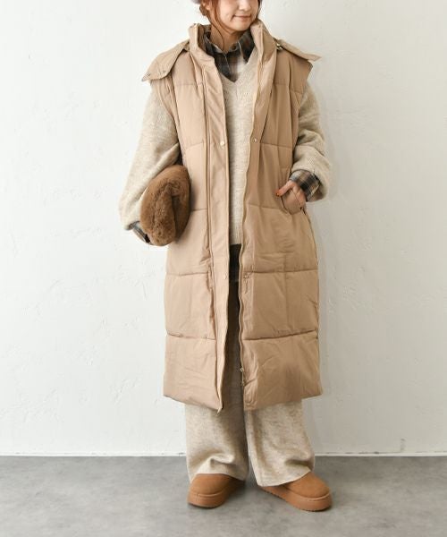 HUMS｜中綿ロングベスト [[C-5126]][C]