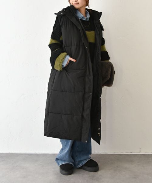 HUMS｜中綿ロングベスト [[C-5126]][C]