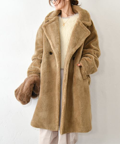 HUMS｜ボアロングコート [[32844A431]][C]